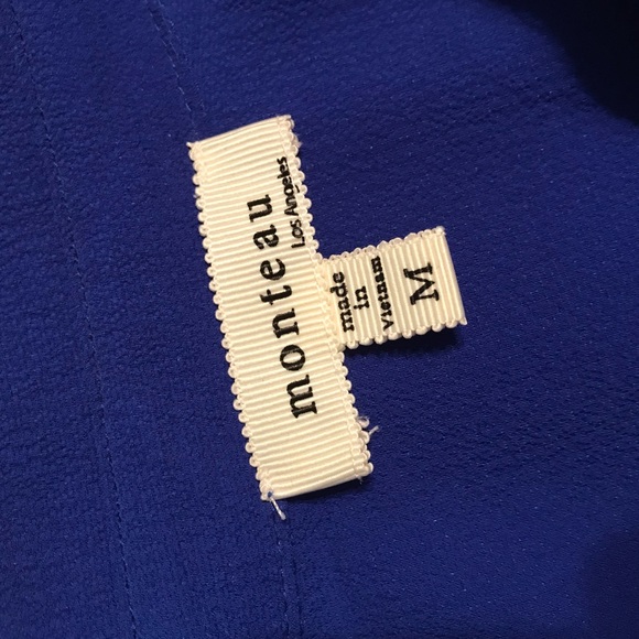 Blue Half Button Dress - Picture 4 of 4